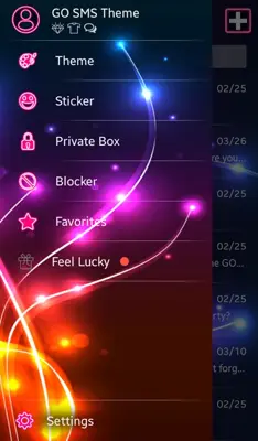 GO SMS Neon Colors Theme android App screenshot 5